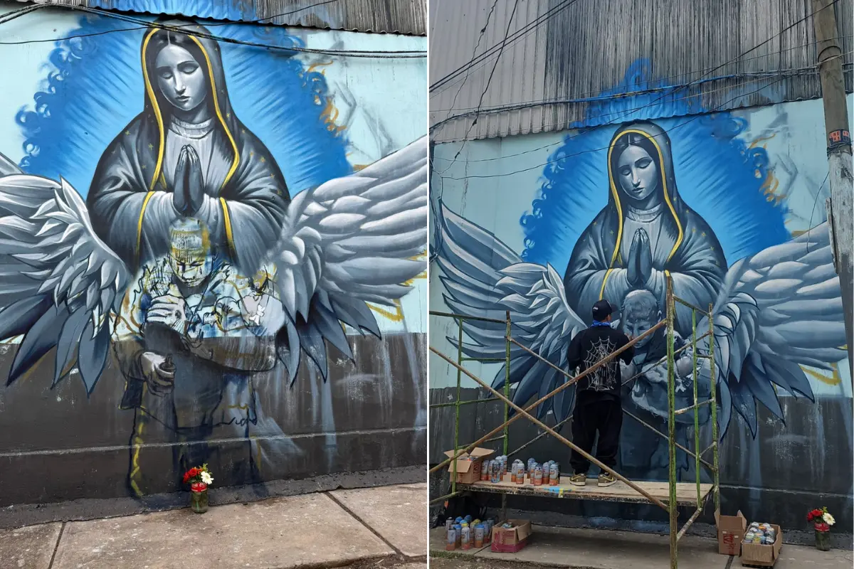 Rinden homenaje con mural a Alicia Matías con mural en Iztapalapa. Foto: Luis Antoni Alfaro