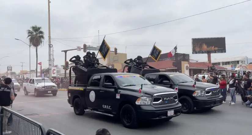 Desfilan corporaciones policiales y preservativas de la paz en Saltillo / Foto: Gobierno de Coahuila