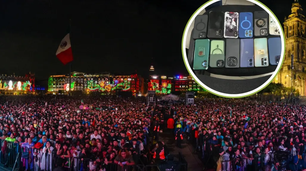 Menor de edad es detenido con 13 celulares robados; SSC lo aseguró durante el Grito de Independencia en el Zócalo de CDMX