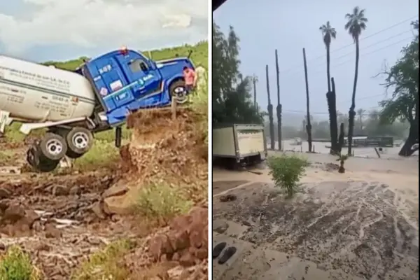 Tormenta tropical "Mario" causa serias inundaciones en San Ignacio BCS