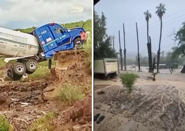 Tormenta tropical "Mario" causa serias inundaciones en San Ignacio BCS