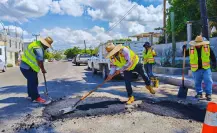 ¿En qué colonias y calles trabaja el programa emergente de bacheo en BCS?
