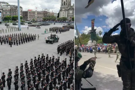 VIDEO | Soldado del Ejército Mexicano regala nombramiento a niña vestida de militar durante desfile en CDMX