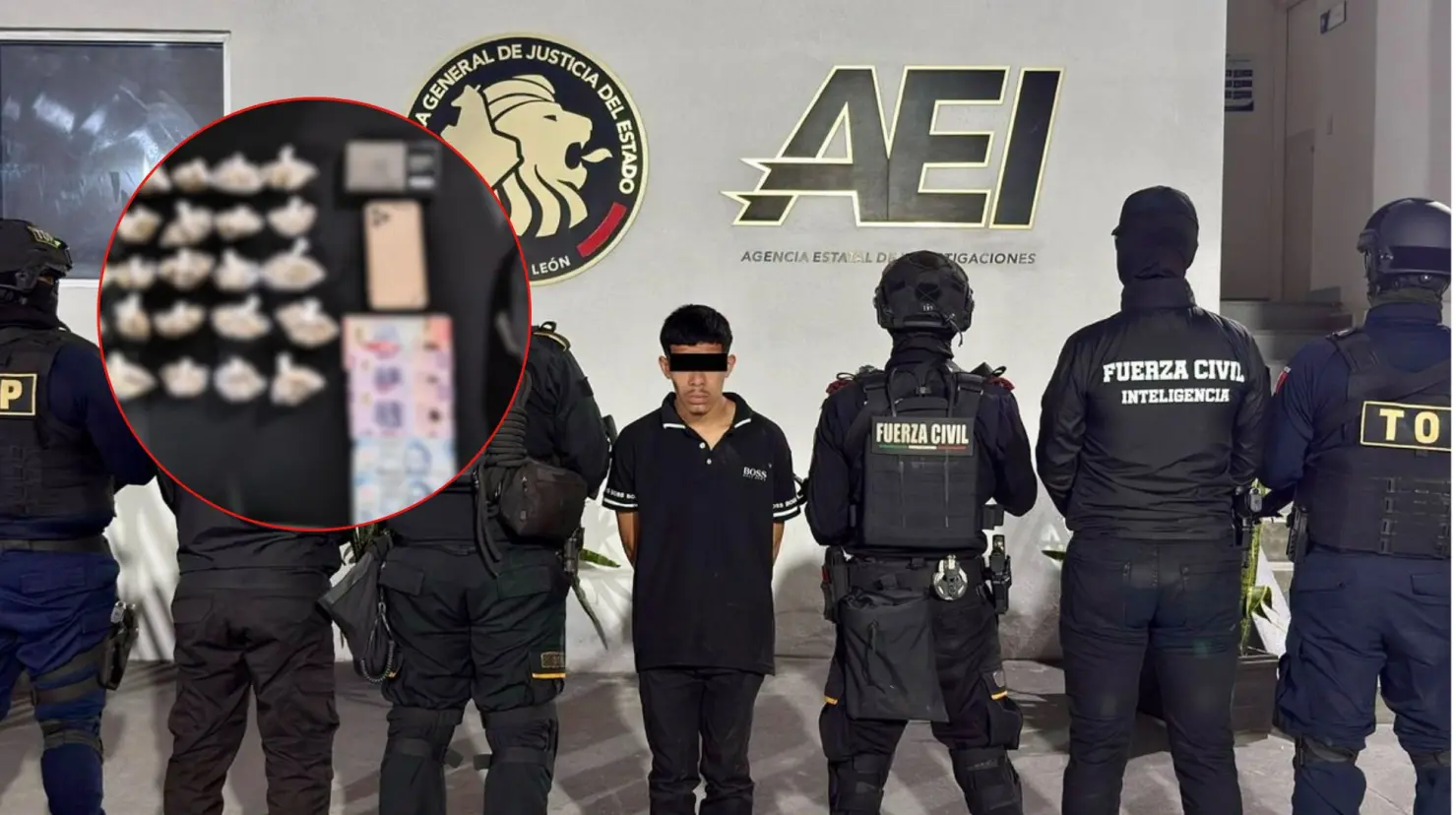 El detenido se identificó como Oxmi N., de 20 años Foto: AEI