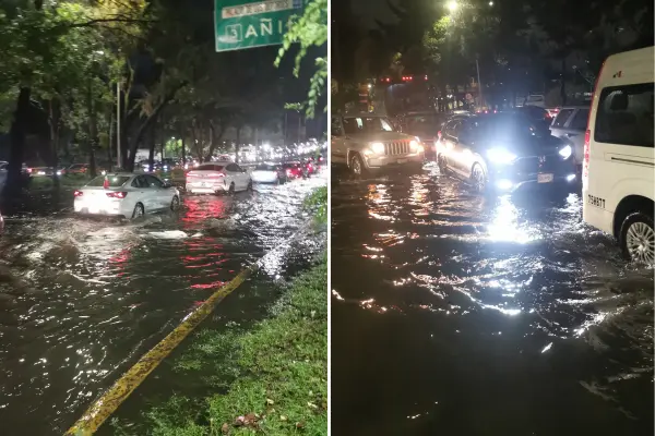 Activan Alerta Roja y Amarilla por fuertes lluvias y granizo en CDMX