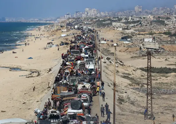 Palestinos huyen de Gaza tras ataque terrestre israelí