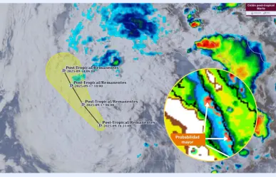 Mario se convierte en ciclón post-tropical; pronostican lluvias para este miércoles en BCS
