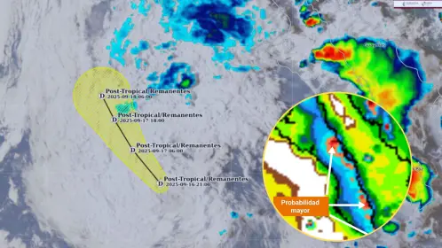 Mario se convierte en ciclón post-tropical; pronostican lluvias para este miércoles en BCS