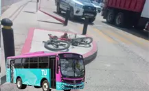 Ciclista arrollada por Tiburón Urbano pide respuestas; chofer y autoridades siguen sin aparecer