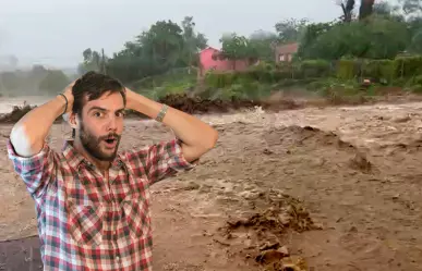 Increíble el nivel de agua del arroyo de San Antonio