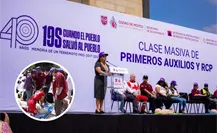 Clara Brugada encabeza clase masiva de RCP en el Monumento a la Revolución en CDMX