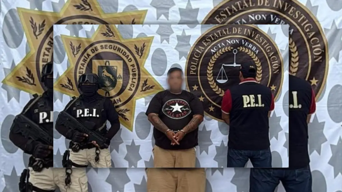 La detención del presunto narcomenudista fue gracias a una denuncia ciudadana Foto: SSP Yucatán