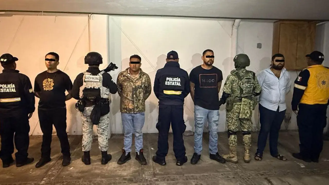 Detienen a cuatro presuntos integrantes del CJNG en Edomex con camionetas robadas de alta gama. Foto: @SS_Edomex
