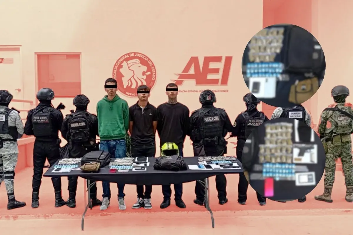 Los detenidos fueron identificados como Saulo N., de 18 años; Marco N., de 26 años; y Jonathan N., de 19 años Foto: Canva
