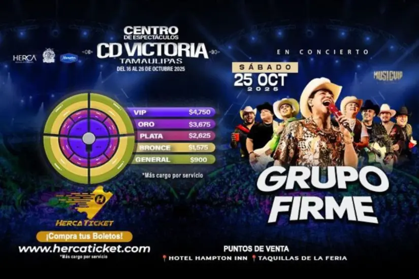 Grupo Firme, espéralo en el Centro de Espectáculos Victoria | Foto: hercaticket
