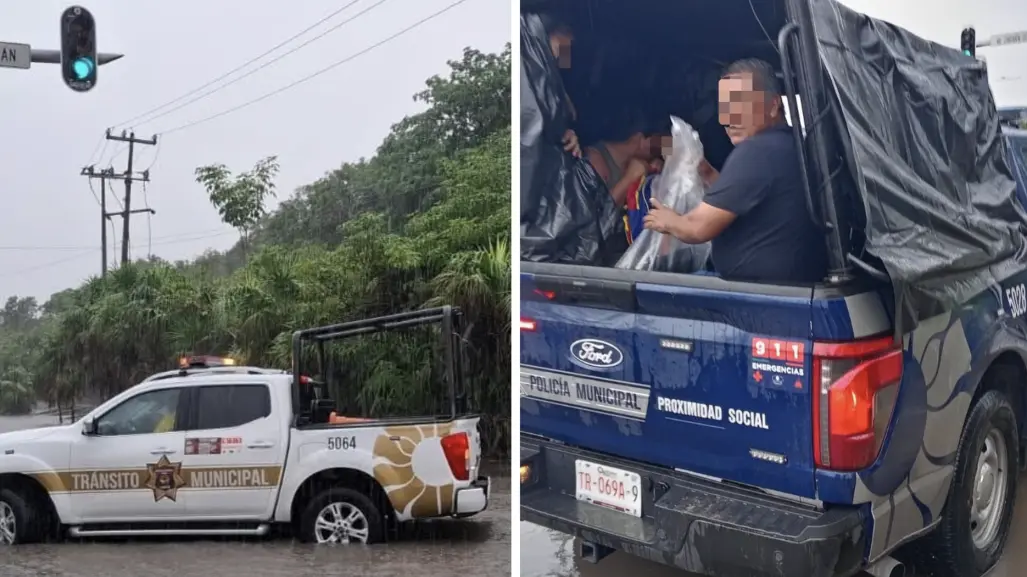 Severas inundaciones en Cancún por la onda tropical número 33