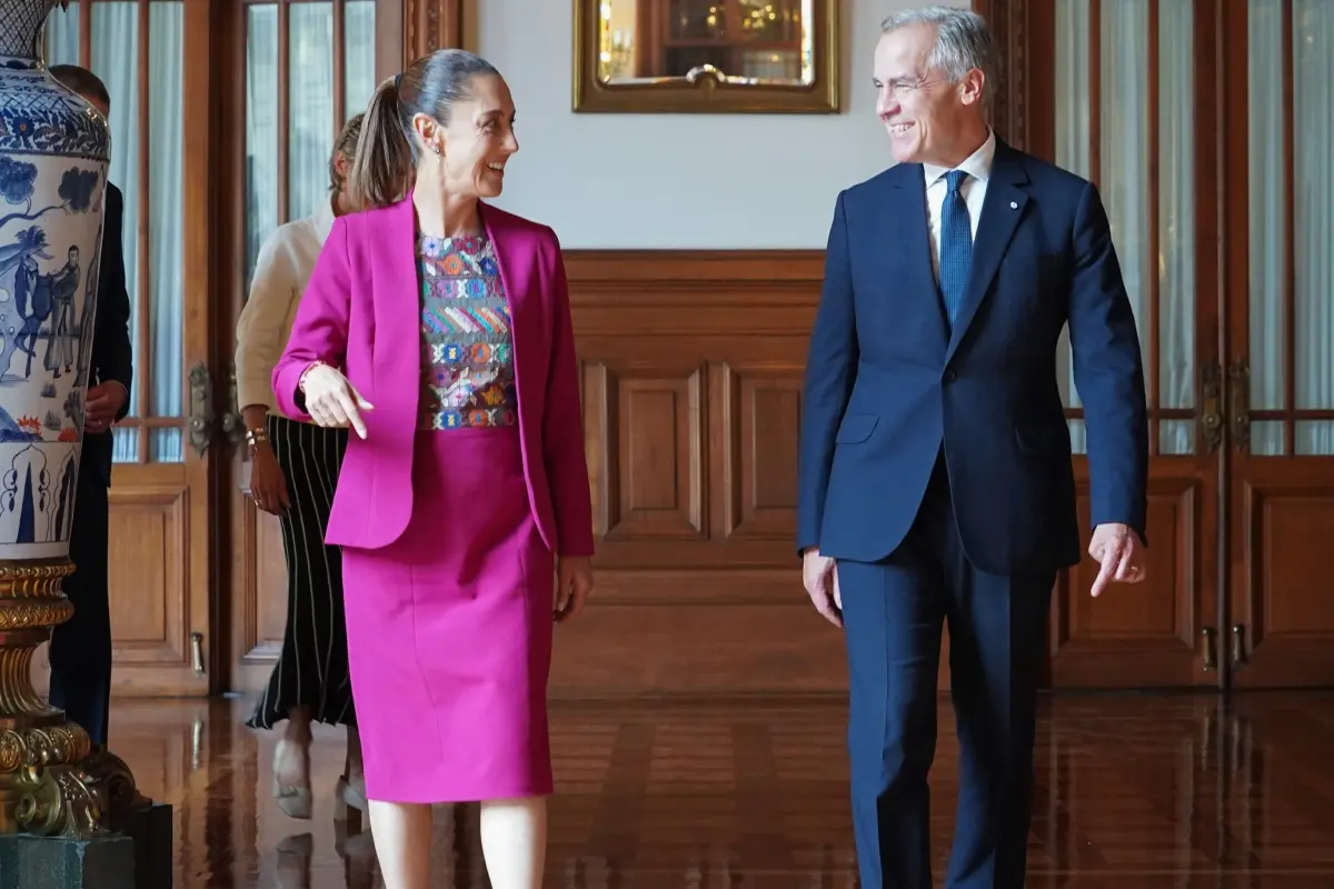 Claudia Sheinbaum y Mark Carney en Palacio Nacional Foto: X(Twitter) @Claudiashein