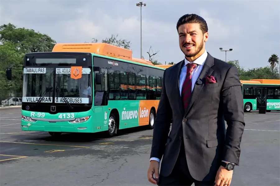 Samuel García da banderazo a nuevas unidades de transporte en Guadalupe