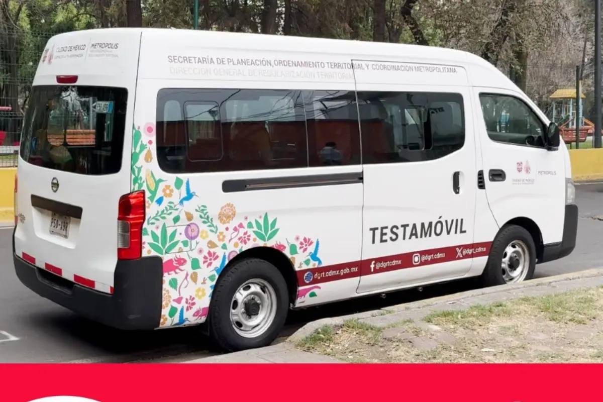 Camión de testamóvil. Foto: Gobierno de la CDMX