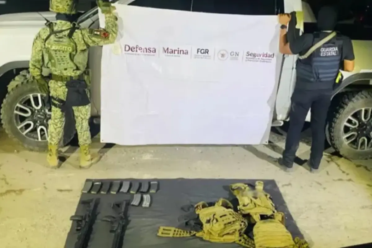El municipio de Jaumave, en el centro de Tamaulipas, fue escenario de un nuevo golpe a la delincuencia organizada dentro del marco del Operativo Frontera Norte. Foto: SEDENA