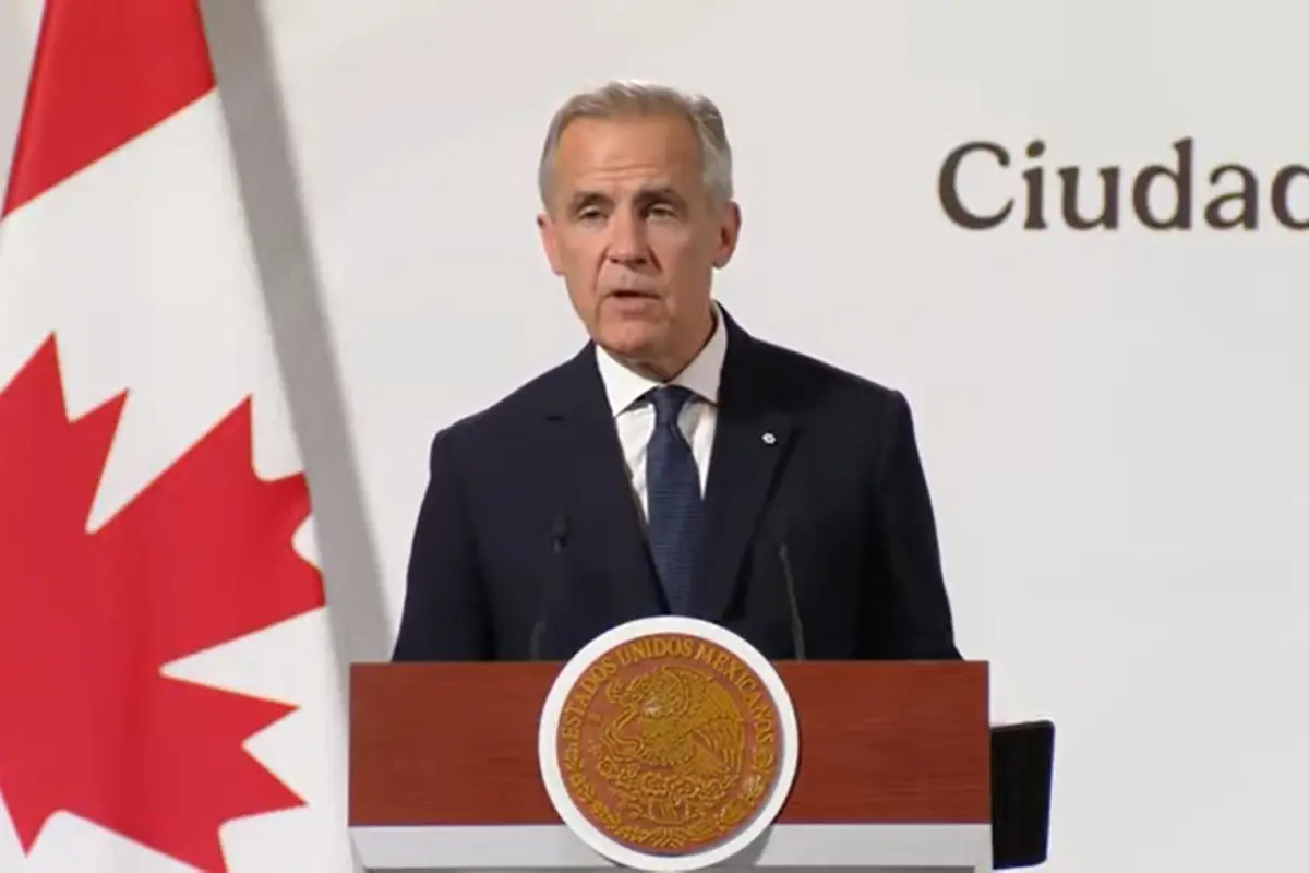 Mark Carney en conferencia de prensa Foto: Gobierno de México