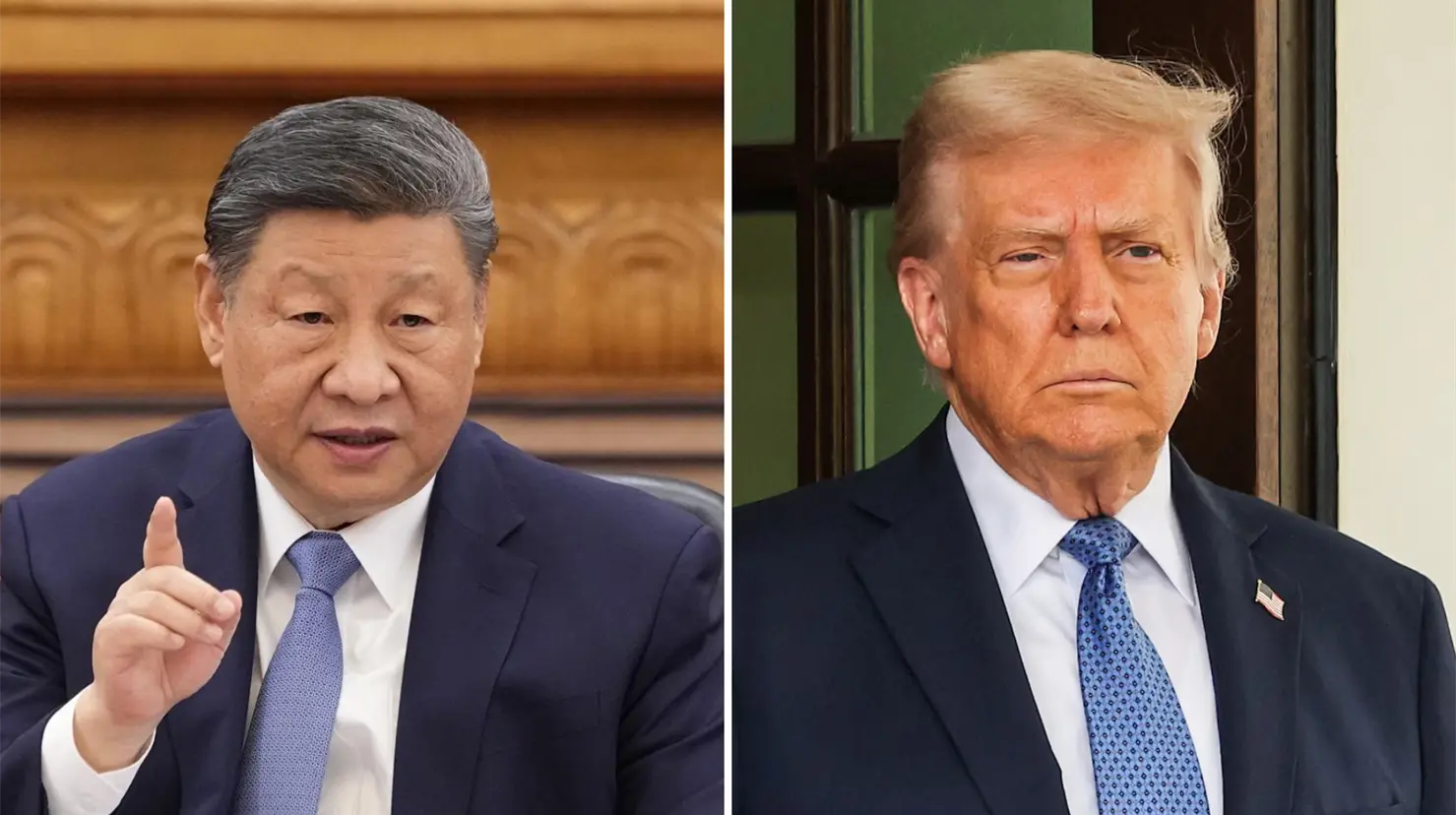 Xi Jinping y Donald Trump sostienen llamada sobre el futuro de TikTok en EU. Foto: Getty Images/Reuters