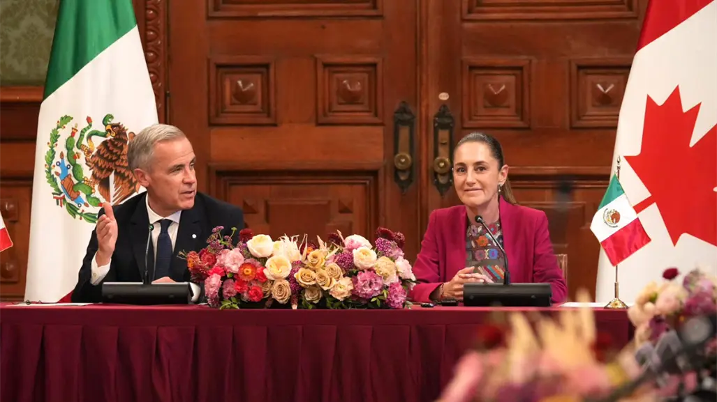 Claudia Sheinbaum llama "un muy buen encuentro" a reunión con Mark Carney, primer ministro de Canadá