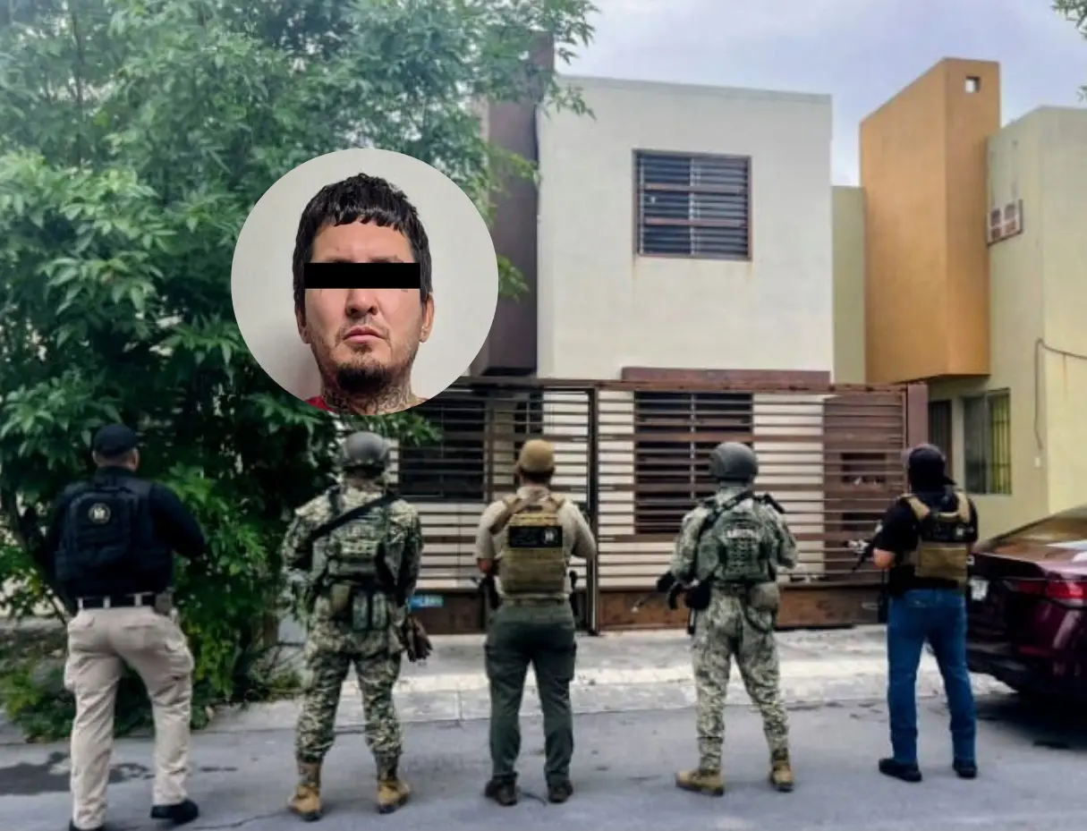 El detenido, identificado como Oziel N, de 37 años, fue asegurado en flagrancia por un delito contra la salud y quedó a disposición del Agente del Ministerio Público. Foto: Canva/Fiscalía General de Justicia de Nuevo León.