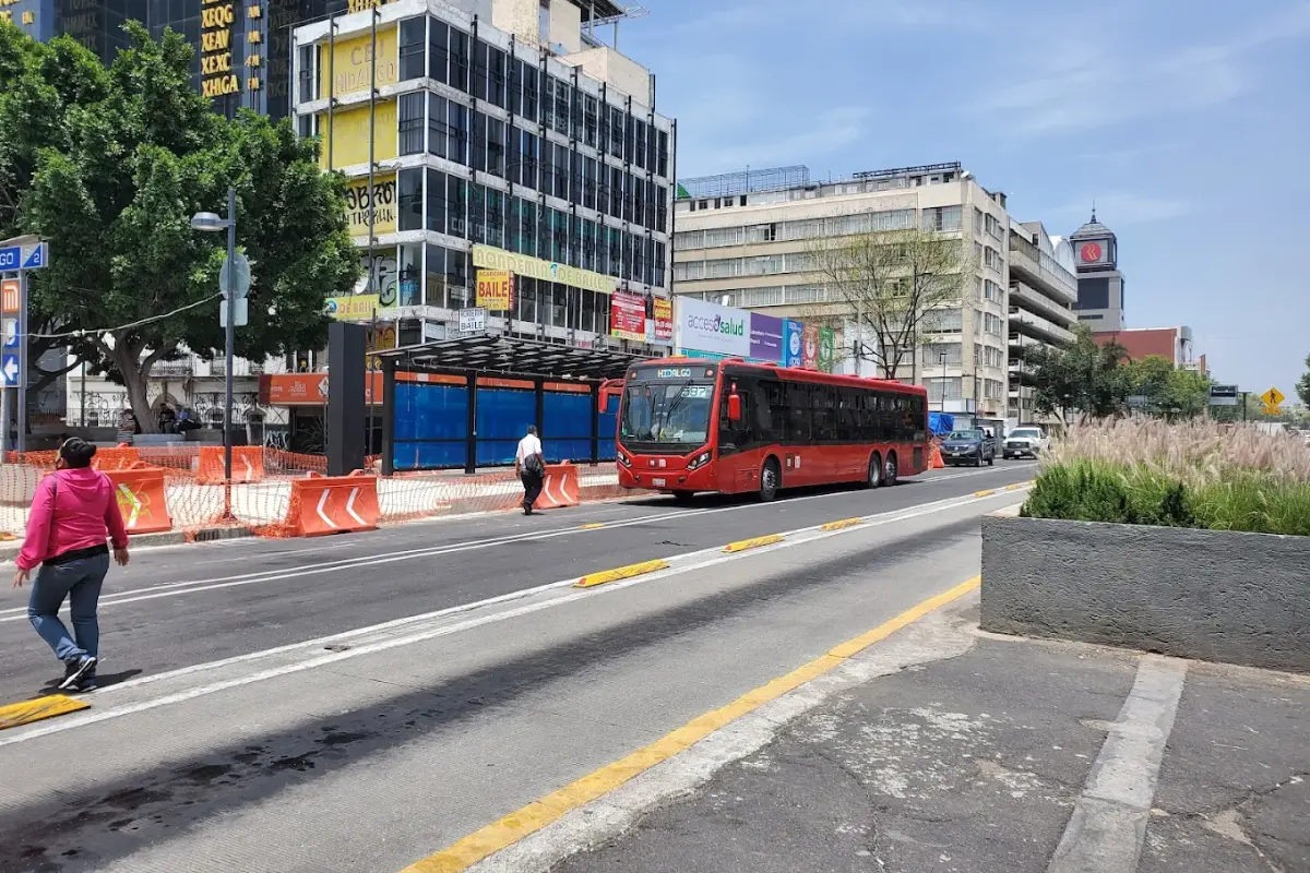 Metrobús Hidalgo en CDMX. Foto: Maps Ventas VlogsCDMX