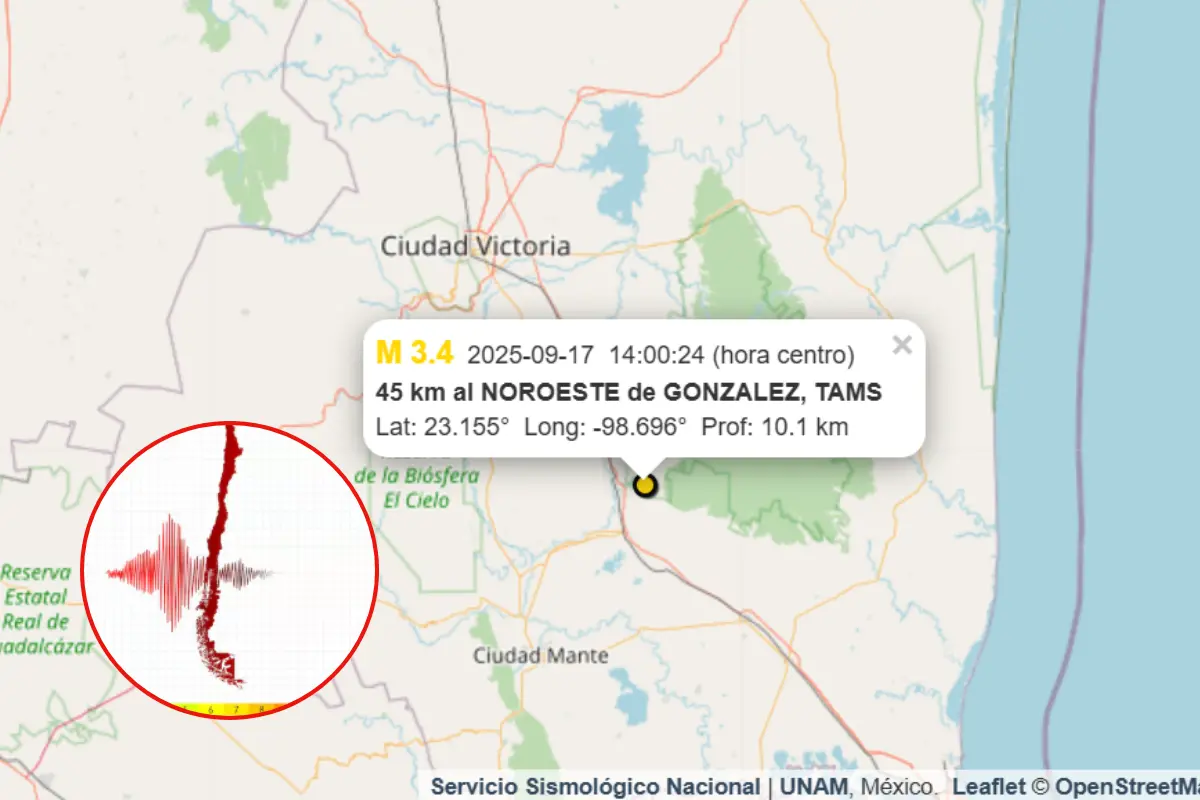 Nueva actividad sísmica con magnitud de 3.4 a 45 kilómetros de González, Tamaulipas | Foto: Perla Herrera
