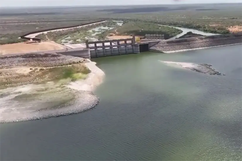 Presa internacional Falcón, en el norte de Tamaulipas. Foto: Carlos García