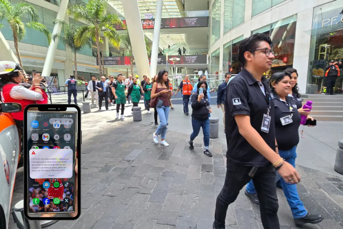 Alerta de celular en el Simulacro Nacional 2025. Foto: X @POSTACDMX