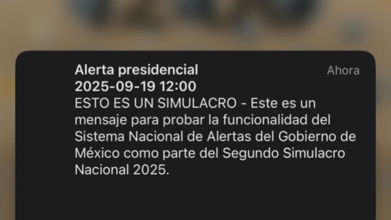 Alerta a nivel nacional se hizo presente en dispositivos móviles Alerta a nivel nacional se hizo presente en dispositivos móviles