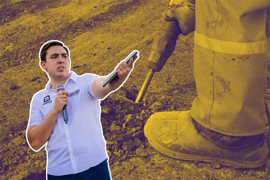 César Garza supervisa trabajos de rehabilitación en avenida Carlos Salinas de Gortari en Apodaca