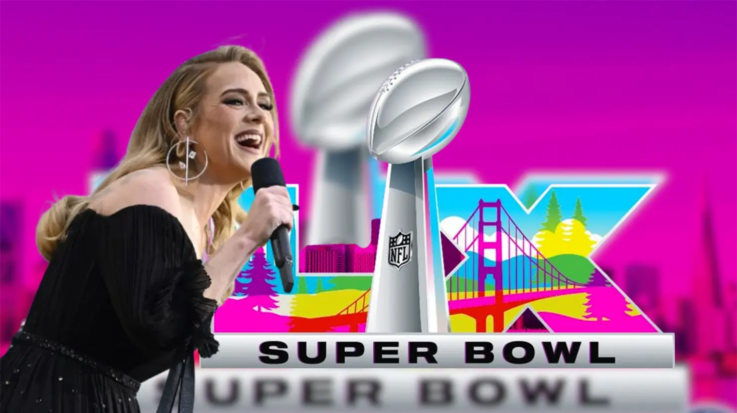 Los rumores indican que Adele sería la artista que cantará en el medio tiempo del Super Bowl 2026. Foto. Canva.