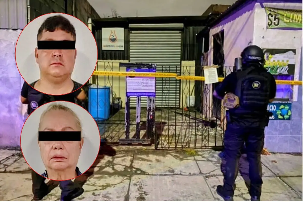 Los detenidos fueron identificados como Luis “N”, de 36 años, y a Diana “N”, de 66 años Foto: Fiscalía de Nuevo León