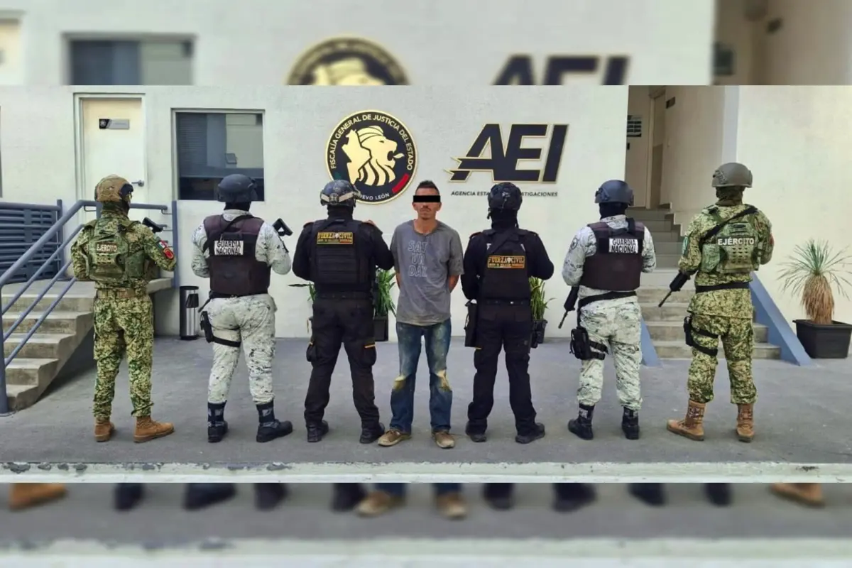 Un operativo de seguridad en el municipio de Cadereyta Jiménez. Foto: AEI