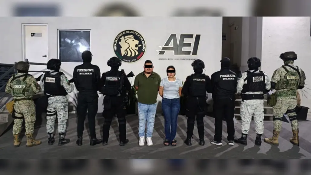 Pareja considerada generadora de violencia cae en operativo en Escobedo
