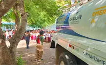 Simulacro en Kanasín: bomberos enseñan a alumnos de primaria cómo actuar ante emergencias