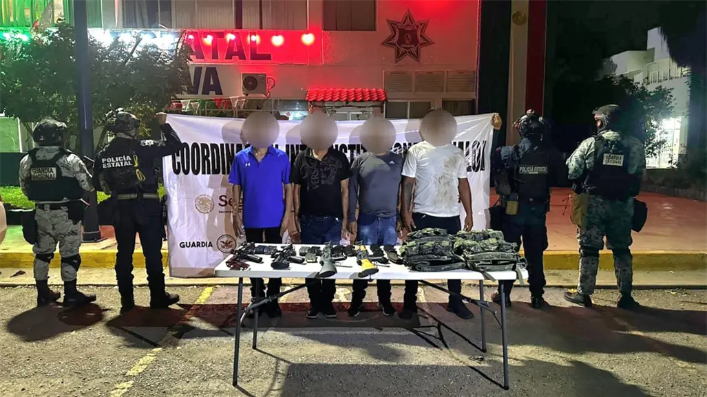 Operativo conjunto en Sinaloa logra captura de cuatro hombres armados