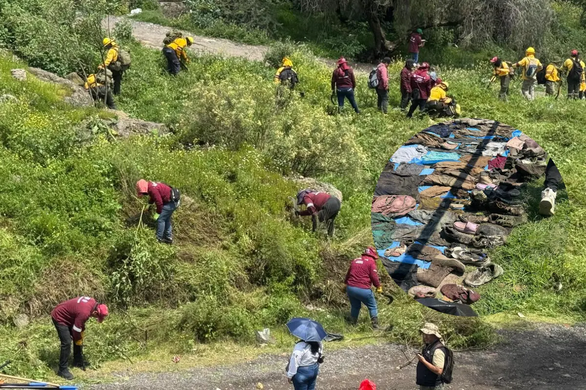 Trabajos de búsqueda de indicios de personas desaparecidas. Foto: FB (Está del carajo Tlalnepantla)