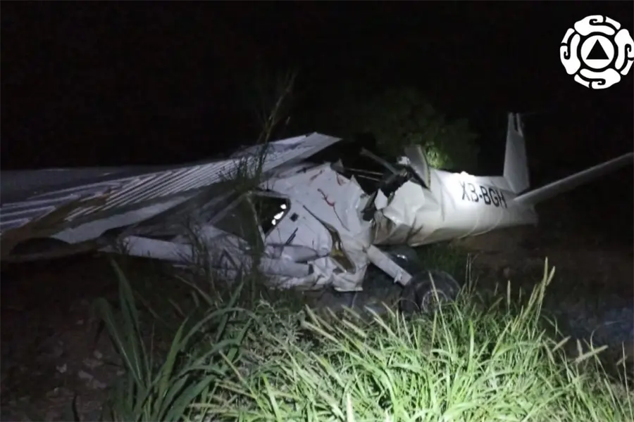 VIDEO | Captan desplome de la avioneta en la que viajaba Debora Estrella en Nuevo León