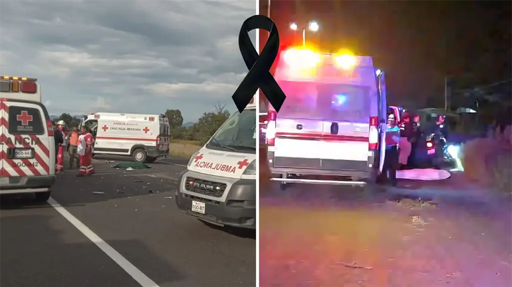 Accidentes de motocicleta en Canatlán y Durango dejan dos hombres muertos