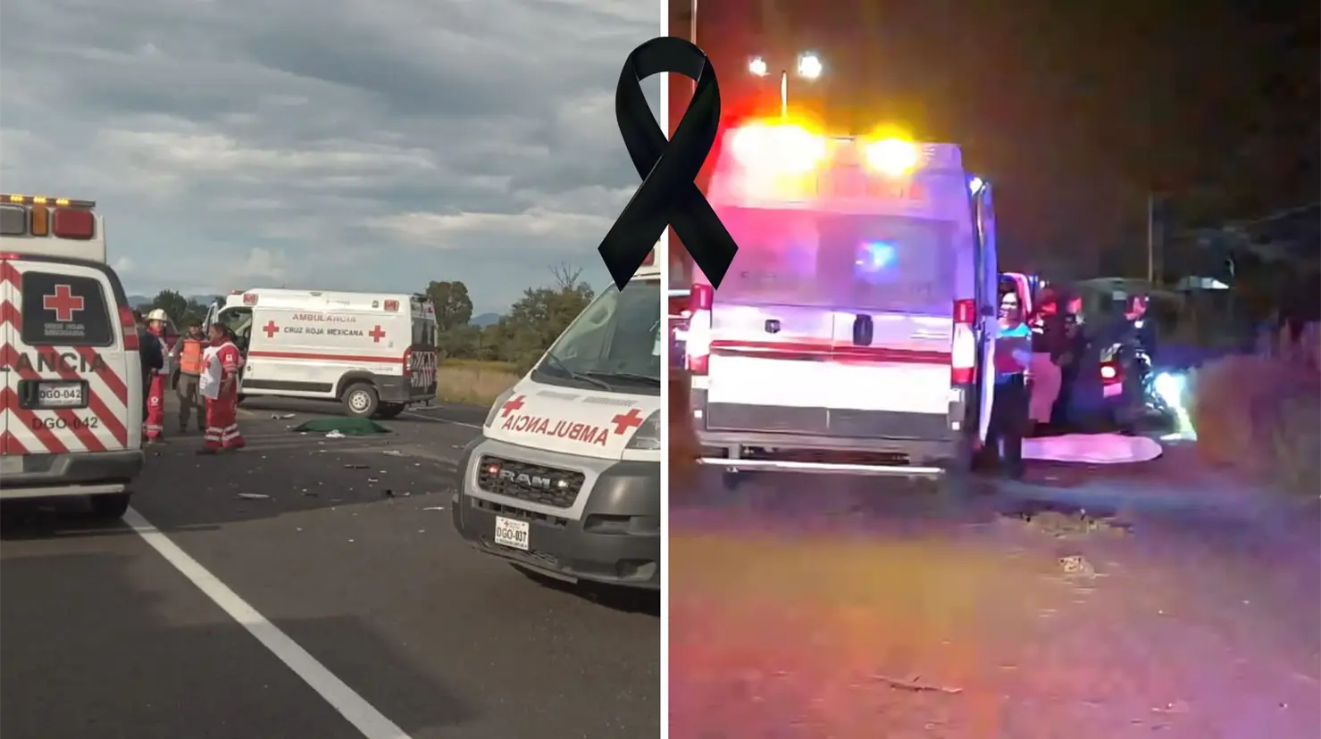 Dos moticiclistas pierden la vida tras accidentarse en Durango y Canatlán. Foto: Especial.