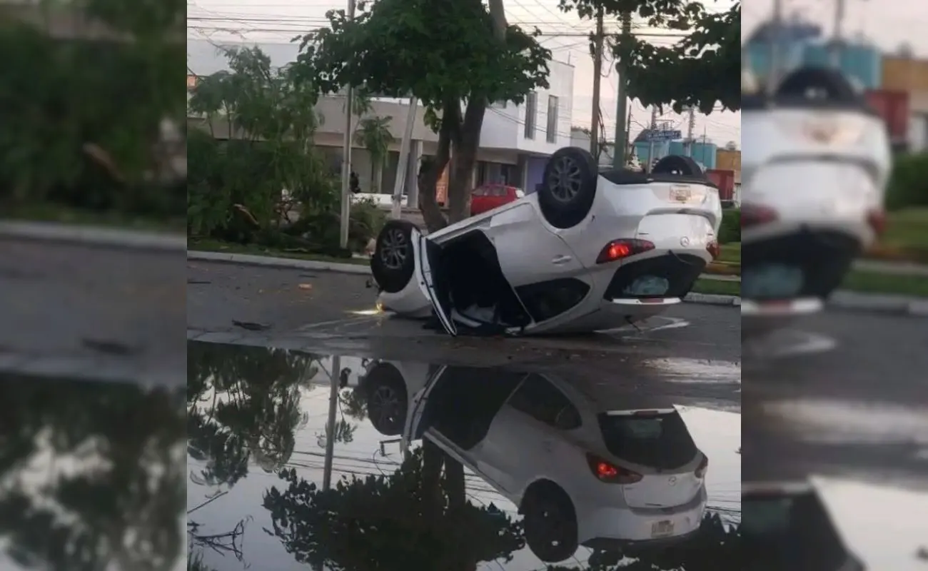 ¿Cómo ocurrió la volcadura en la avenida Canek? Foto: Canva | Redes sociales