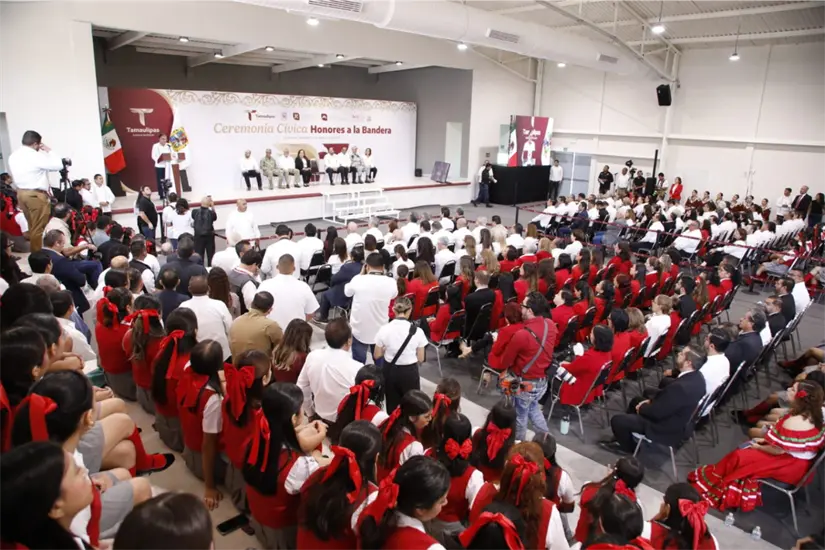 La inauguración se llevó a cabo en el marco de la ceremonia de honores del Gobierno Estatal. Foto: Carlos García
