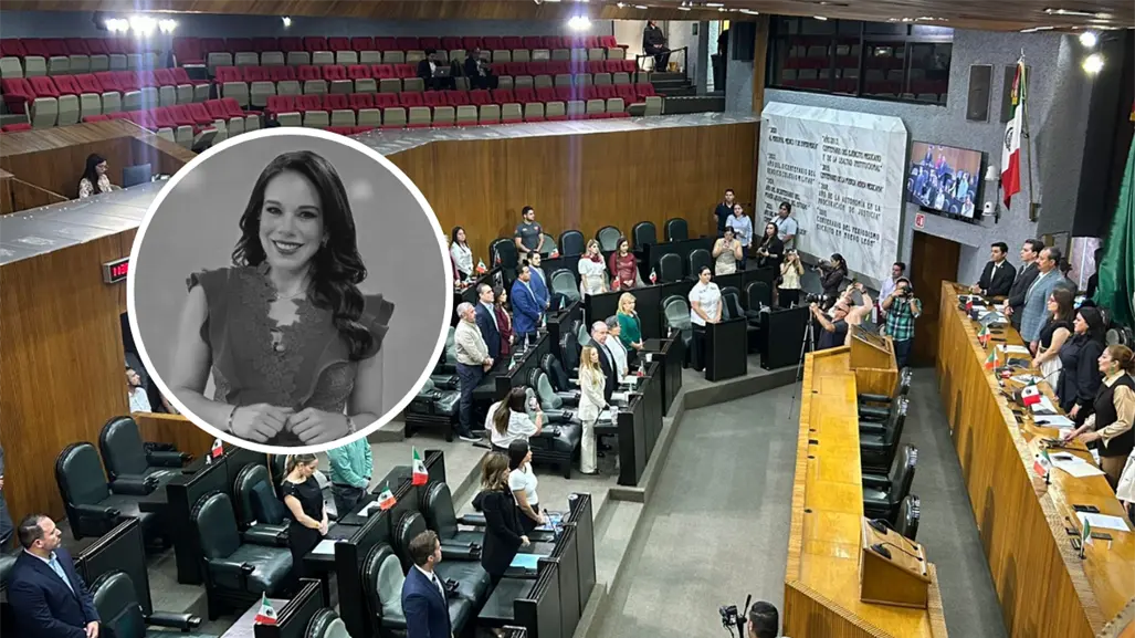 Congreso de Nuevo León rinde minuto de silencio en memoria de Débora Estrella y Brayan Ballesteros