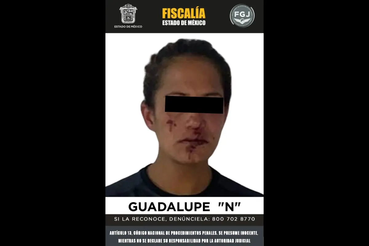 Detenida por su presunta participación en intento de secuestro. Foto: X (@FiscaliaEdomex)