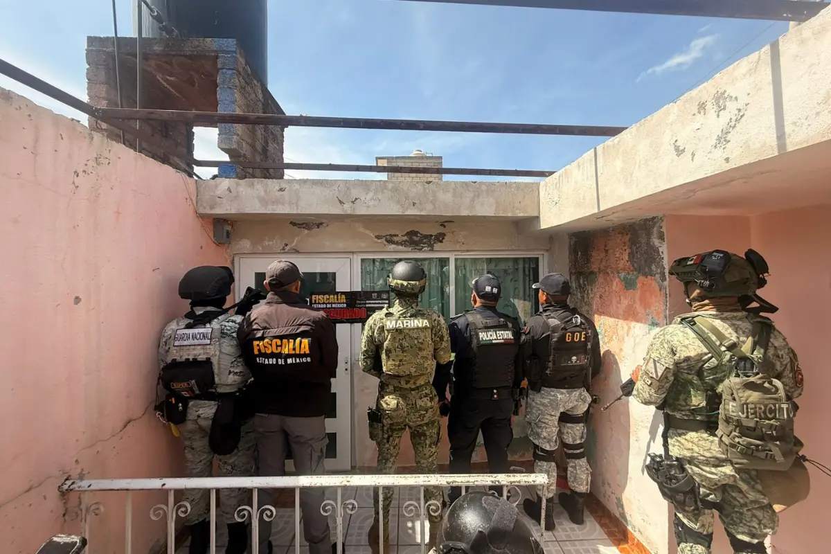 Propiedad asegurada durante operativo.  Foto: X (@FiscaliaEdomex)