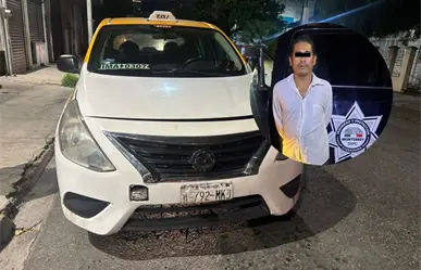 Policía de Monterrey detiene a taxista con droga y vehículo asegurado